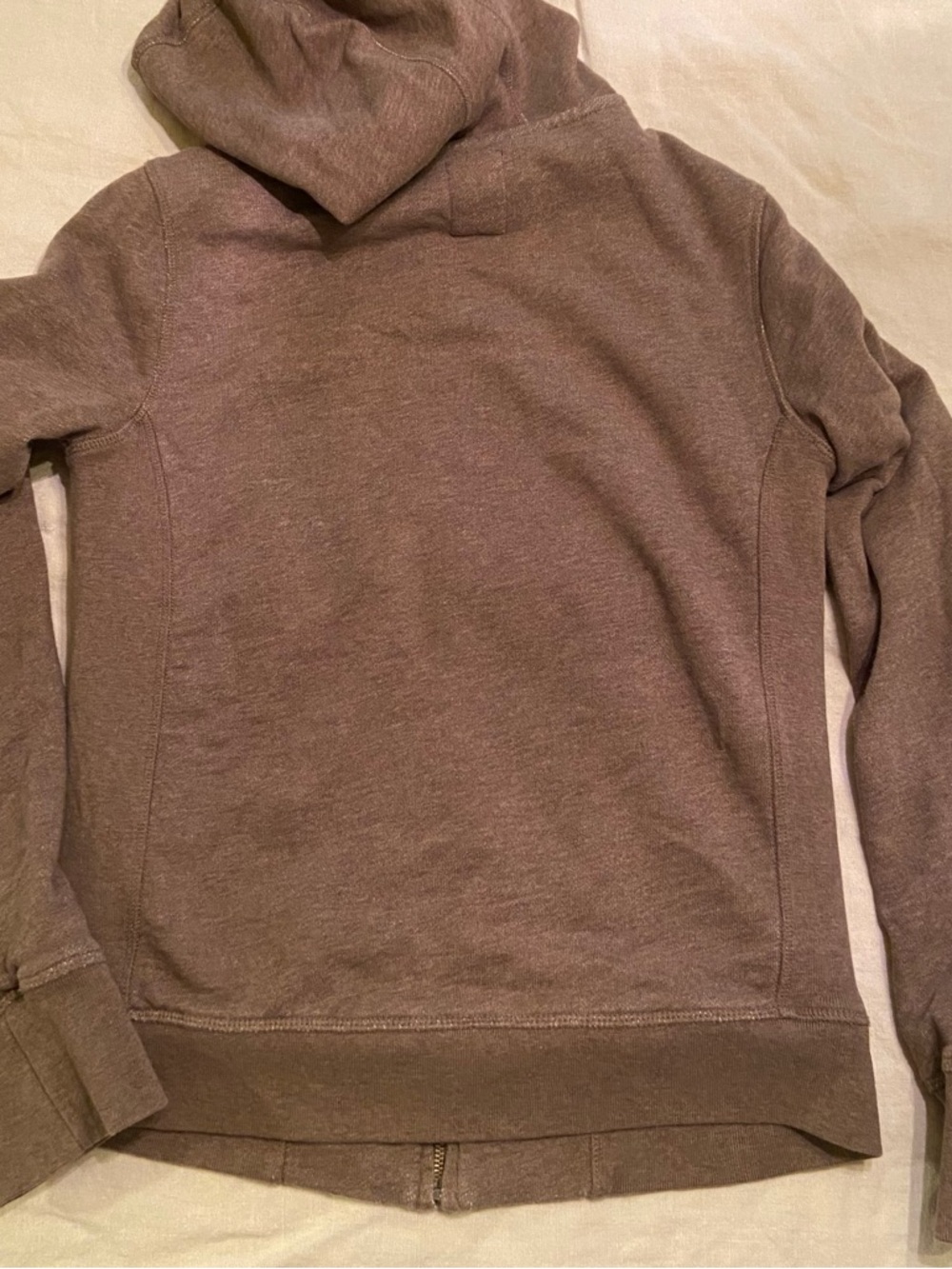 J. CREW Brown Fleece Full Zip Long Sleeve Hoodie Size S - Picture 4 of 5
